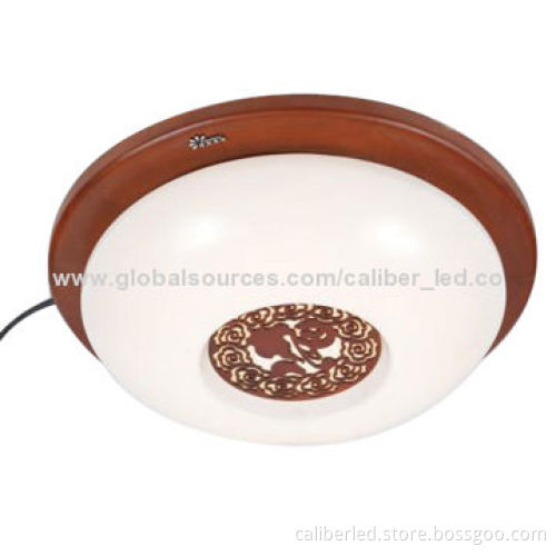 15W archaize ceiling lamp, mongolica wood, parchment paper imported from Taiwan, wood carving